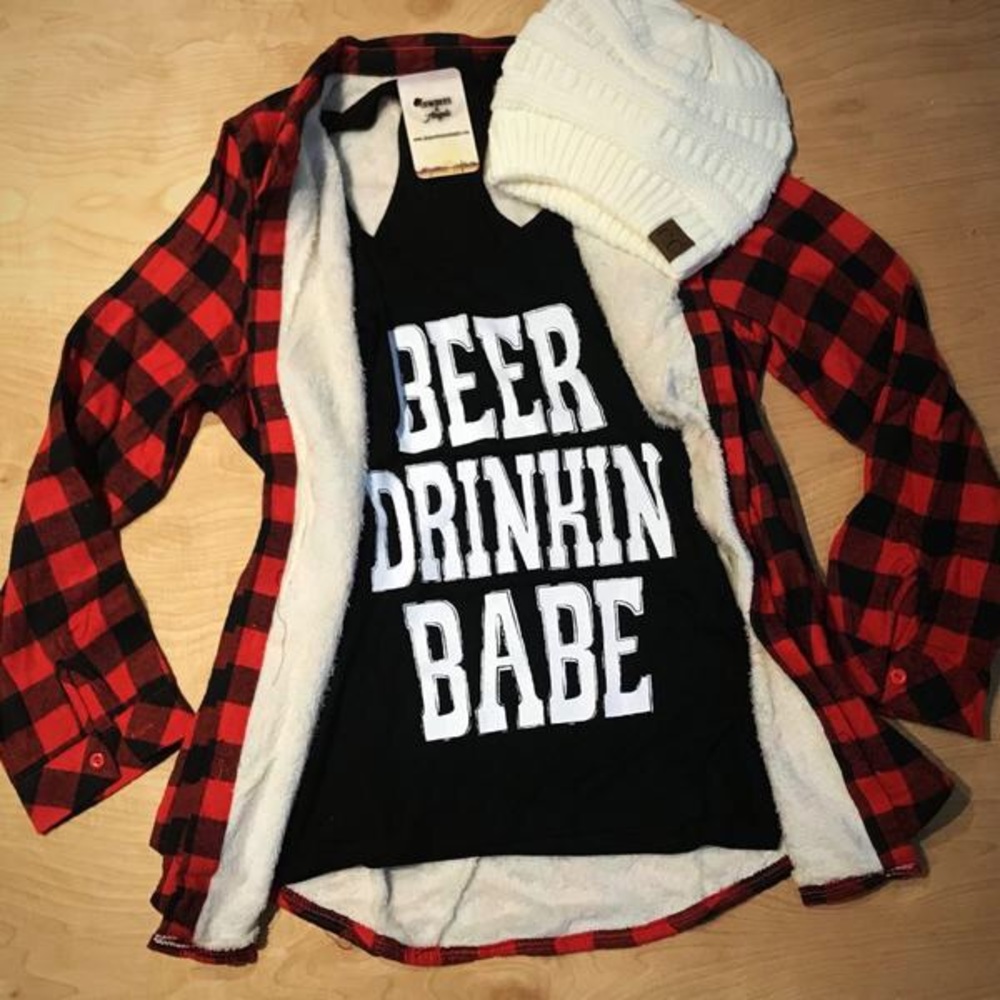 FUR LINED PLAID FLANNEL - Picture 4 of 4